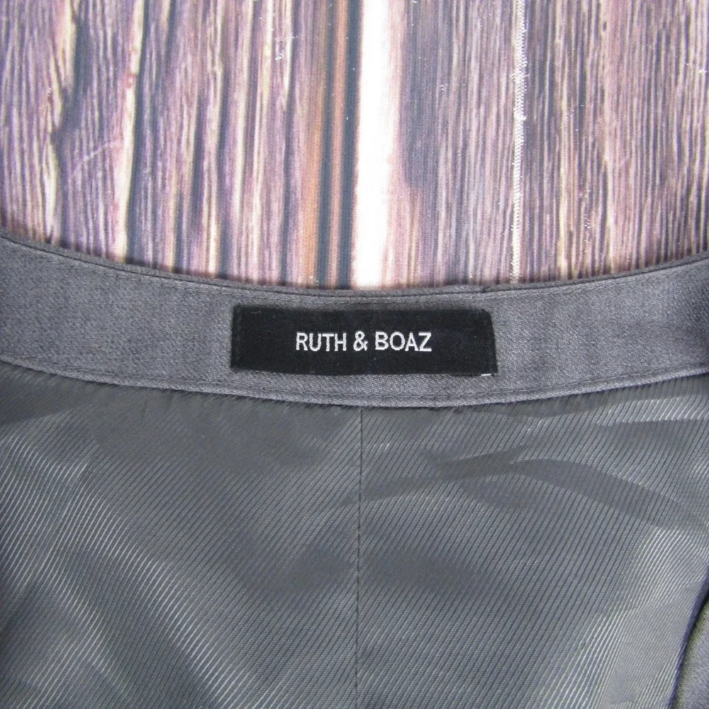 RUTH & BOAZ Vest Mens Medium Gray Dress Suit Waistcoat 4 Button Adjustable Back - Picture 2 of 6